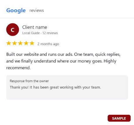 Sample review screenshot